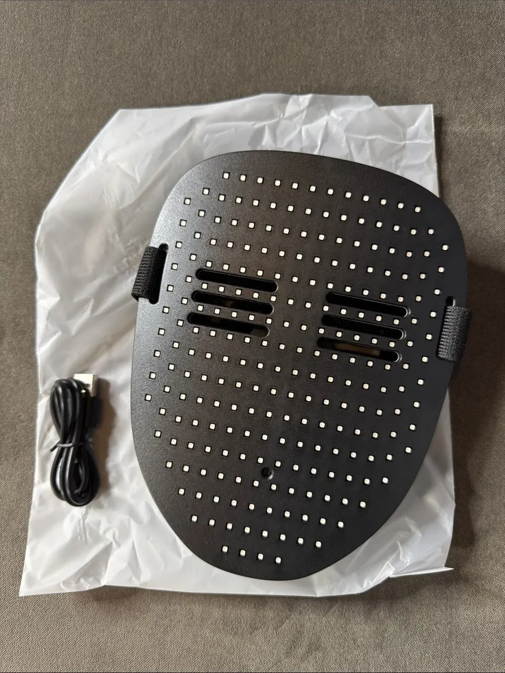 LED Light Up Face Mask with Gesture Sensing Halloween Party Rechargeable NEW